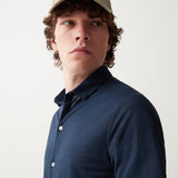 Short Sleeved Polo Shirt in Cool Oxford Cloth