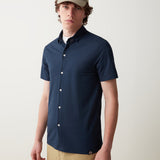 Short Sleeved Polo Shirt in Cool Oxford Cloth