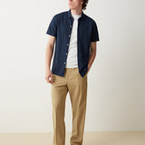 Short Sleeved Polo Shirt in Cool Oxford Cloth