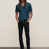 Wooster Slim Fit Short Sleeve Linen V-Neck