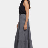 Tiered Maxi Skirt with Elastic