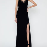 Venice Cowl Lace Neck Gown
