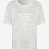 (36-7218) Candice Linen Printed Foil Stripe