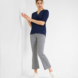 Shakira S Retrotouch Jacquard Patterned Cropped Flared Pants (74-4028)