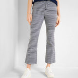 Shakira S Retrotouch Jacquard Patterned Cropped Flared Pants (74-4028)