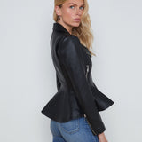 Lyric Peplum Biker Jacket