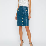 Amira Pencil Skirt With Snaps