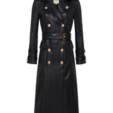 Celina Leather Trench Coat