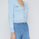 Taya Cropped V-Neck Cardigan