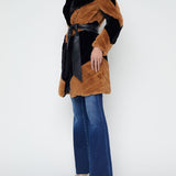 Zoya Belted Faux Fur Coat