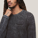 Craig Long Sleeve Slub Cotton Crew with Velvet Wash