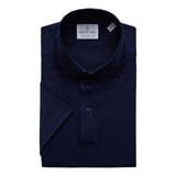 Textured Jacquard Luxe Short Sleeves Knit Polo