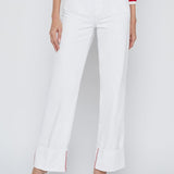 Miley U High-Rise Wide Leg Cuff Pants