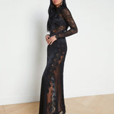 Minka Long Lace Panel Skirt