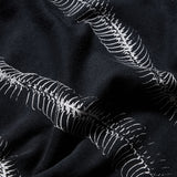 Short Sleeve Raw Edge Tee- Snake Bones