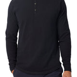 Long Sleeve Henley Soft Slub Jersey