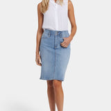 High-Rise Hollywood Stretch Denim Skirt