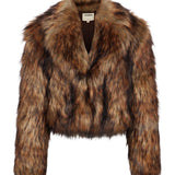Aura Crop Faux Fur Coat