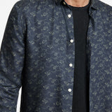 Long Sleeve Ross Sport Shirt with Floral Print