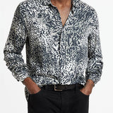 Long Sleeve Rodney Sport Shirt with Abstract Animal Print