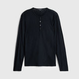 Danville Regular Fit Long Sleeve Henley with Placket Detail