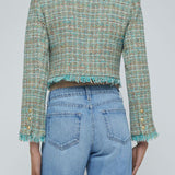 Clydie Collarless Crop Blazer