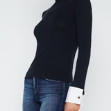 Flora Poplin Cuff Sweater