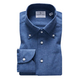 Brushed Flannel Twill Casual Sartorial Shirt