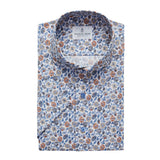Printed Stretch Poplin S/S Sport Casual Shirt
