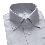 Brushed Flannel Twill Casual Sartorial Shirt