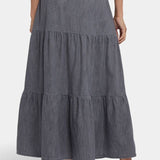 Tiered Maxi Skirt with Elastic