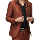 Slim Fit Multi Button Closure Jacket with Stand-Up Collar