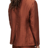 Slim Fit Multi Button Closure Jacket with Stand-Up Collar