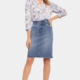 High-Rise Hollywood Stretch Denim Skirt