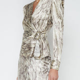 Bensen Wrap Blouse With Buckle