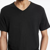 The Short Sleeve Raw Edge V-Neck Tee