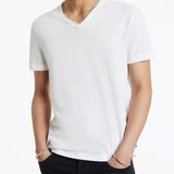 The Short Sleeve Raw Edge V-Neck Tee