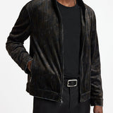 Valinhos Regular Fit Zip Front Jacket with Crinkle