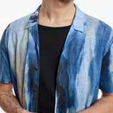 Regular Fit Short Sleeve Camp Shirt With Digital Printing