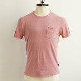 Antique Pink Cooper Short Sleeve Vintage Wash Crew with Curved Hem