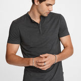 The Short Sleeve Burnout Henley Tee