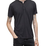 The Short Sleeve Burnout Henley Tee