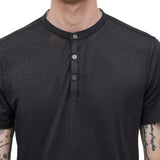 The Short Sleeve Burnout Henley Tee