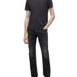 The Short Sleeve Burnout Henley Tee