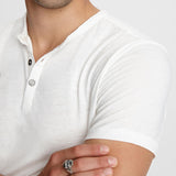 The Short Sleeve Burnout Henley Tee