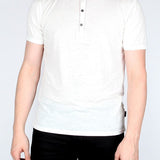 The Short Sleeve Burnout Henley Tee