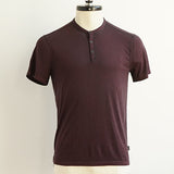 Duke Short Sleeve Henley in Burnout
