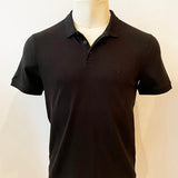 Logan Short Sleeve Pique Polo with Peace Sign Embroidery