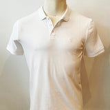 Logan Short Sleeve Pique Polo with Peace Sign Embroidery