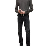 Long Sleeve Garment Dye Slub Crew with Raw Edges